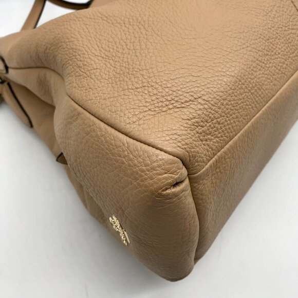 Coach Taupe Pebbled Leather Edie Shoulder Bag - Picture 9 of 11